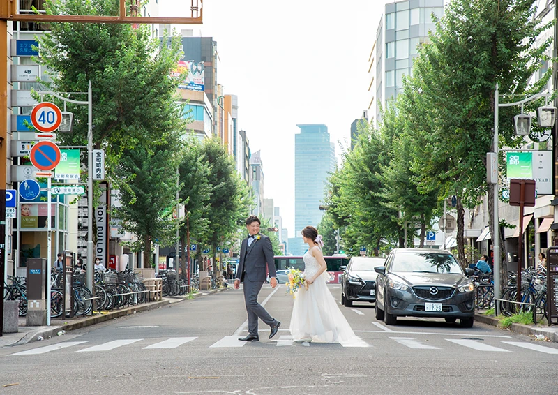 「久屋大通公園」愛知県名古屋市でフォトウェディング（結婚式前撮り）