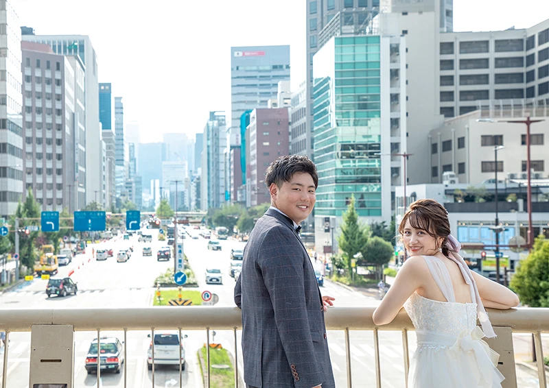 「久屋大通公園」愛知県名古屋市でフォトウェディング（結婚式前撮り）
