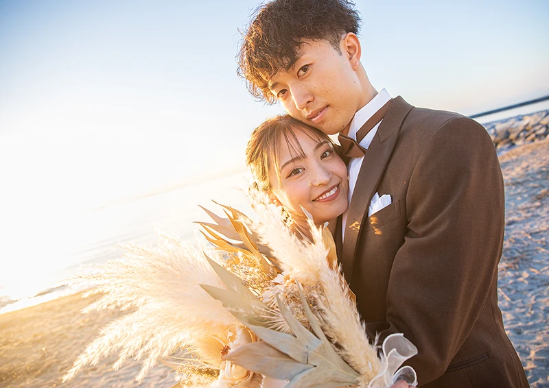 「常滑りんくうビーチ」愛知県常滑市でフォトウェディング（結婚式前撮り）