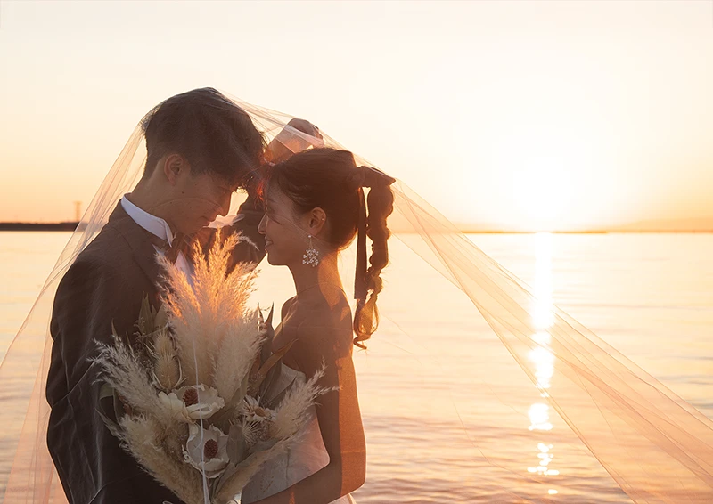 「常滑りんくうビーチ」愛知県常滑市でフォトウェディング（結婚式前撮り）
