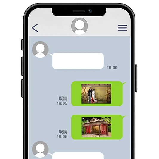 LINEでウェディングフォトについて相談